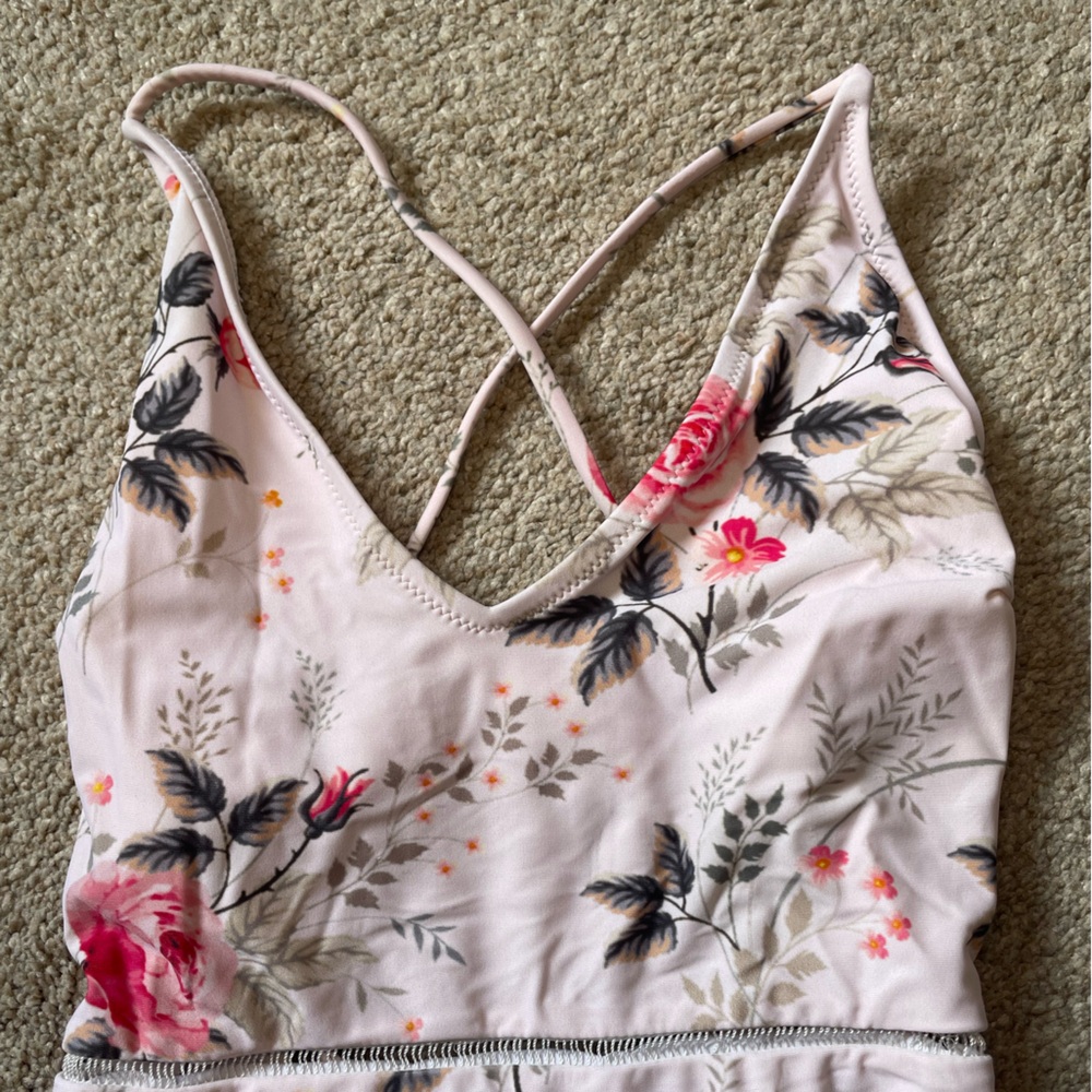 Cupshe Women’s One-piece Pink Floral Swim Suit Size Medium - Picture 3 of 7
